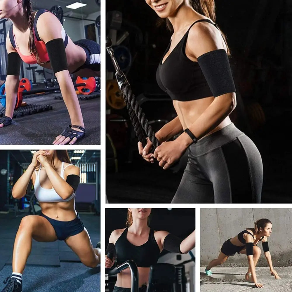 Slimming Sleeves Arm Trimmers Arm Protection Sauna Sweat Arm Shaper Bands Body Shaper Fat Reducer Arm Sweat Band Weight Loss - GilloServ