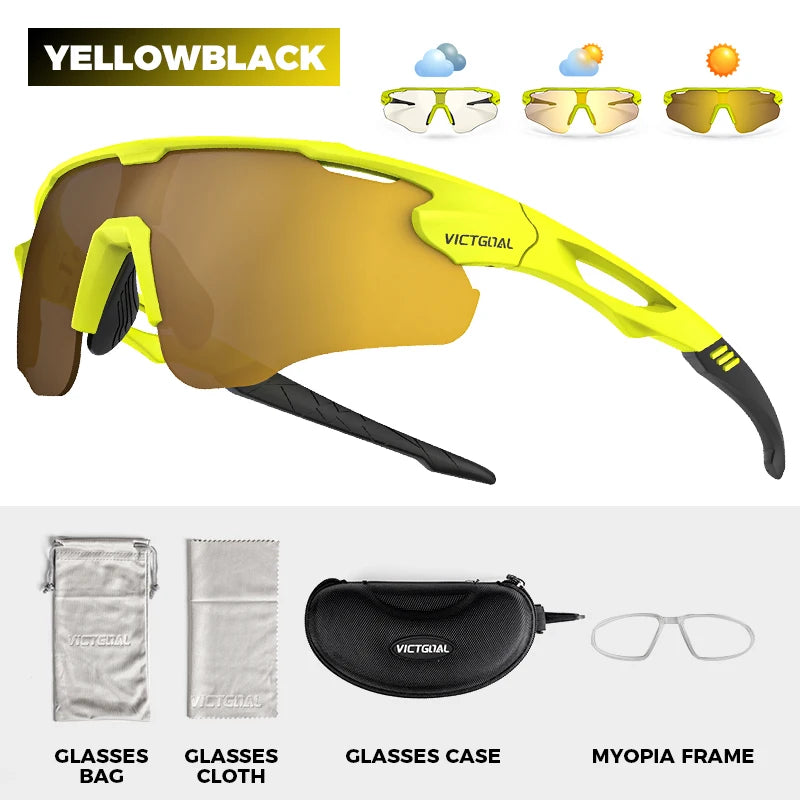 Photochromic Glasses Men Women Outdoor Cycling Sports UV400 Protection Bicycle Eyewear MTB Mountain Road Bike Eyeglass - GilloServ
