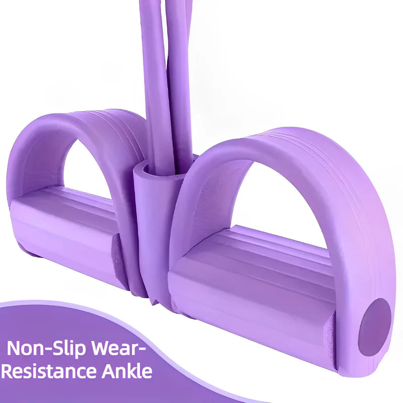 Four-Tube Pedal Tensioner Multi-Functional Household Fitness Equipment/ /Yoga Abdominal Strengthening Elastic Band Tension Rope - GilloServ