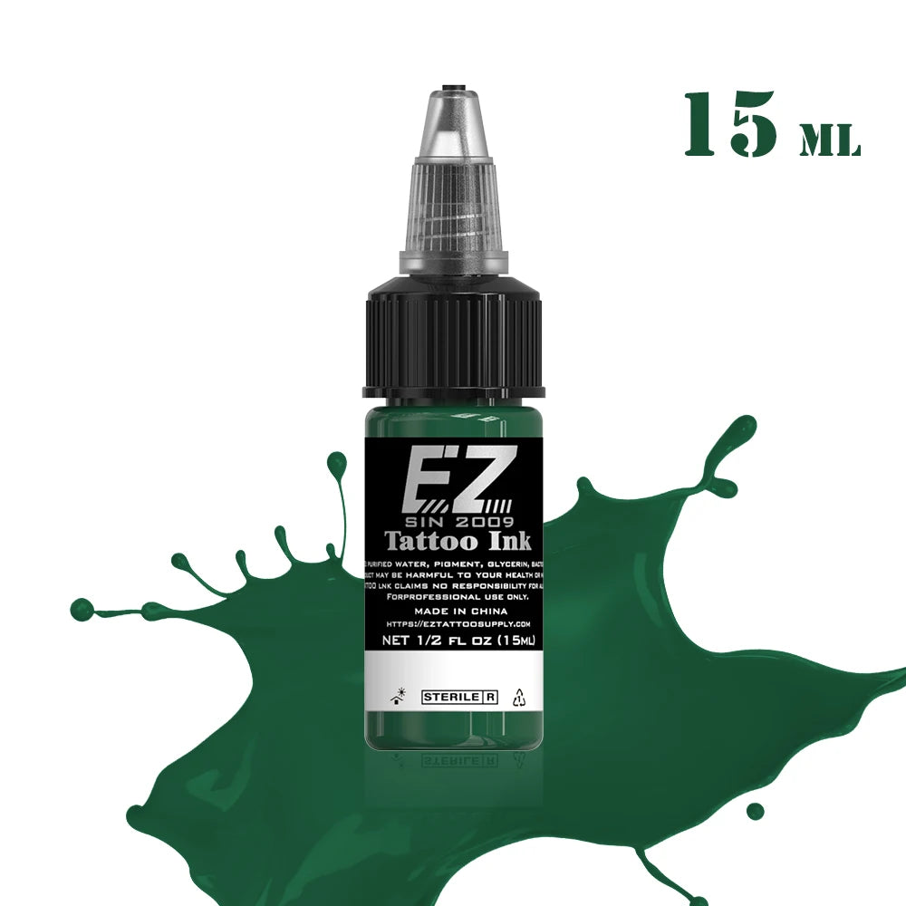 EZ Best Tattoo INK 25 Colors  1/2 oz 15ml/Bottle 3D Makeup Beauty Skin - GilloServ