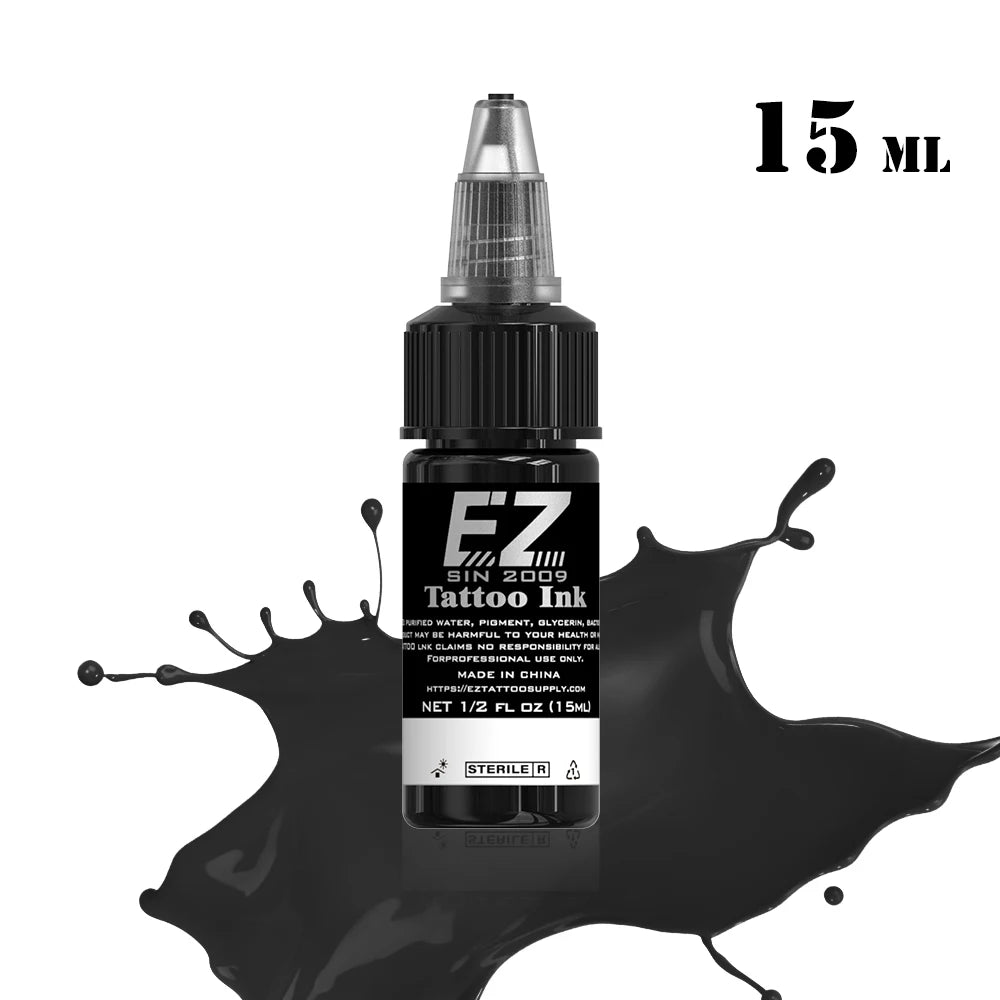 EZ Best Tattoo INK 25 Colors  1/2 oz 15ml/Bottle 3D Makeup Beauty Skin - GilloServ