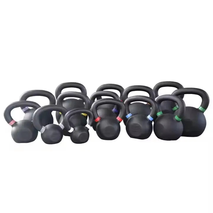 High Quality Cast Iron Competition Kettlebell 16KG// Powder Coated Gym Hot Selling Wide Handles Flat Bottoms for Fitness Training - GilloServ