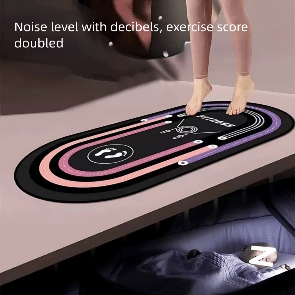 New Soundproof Yoga Mat Purple Black Thickened Fitness Board// High Density Jumping Rope Mat Women Men - GilloServ