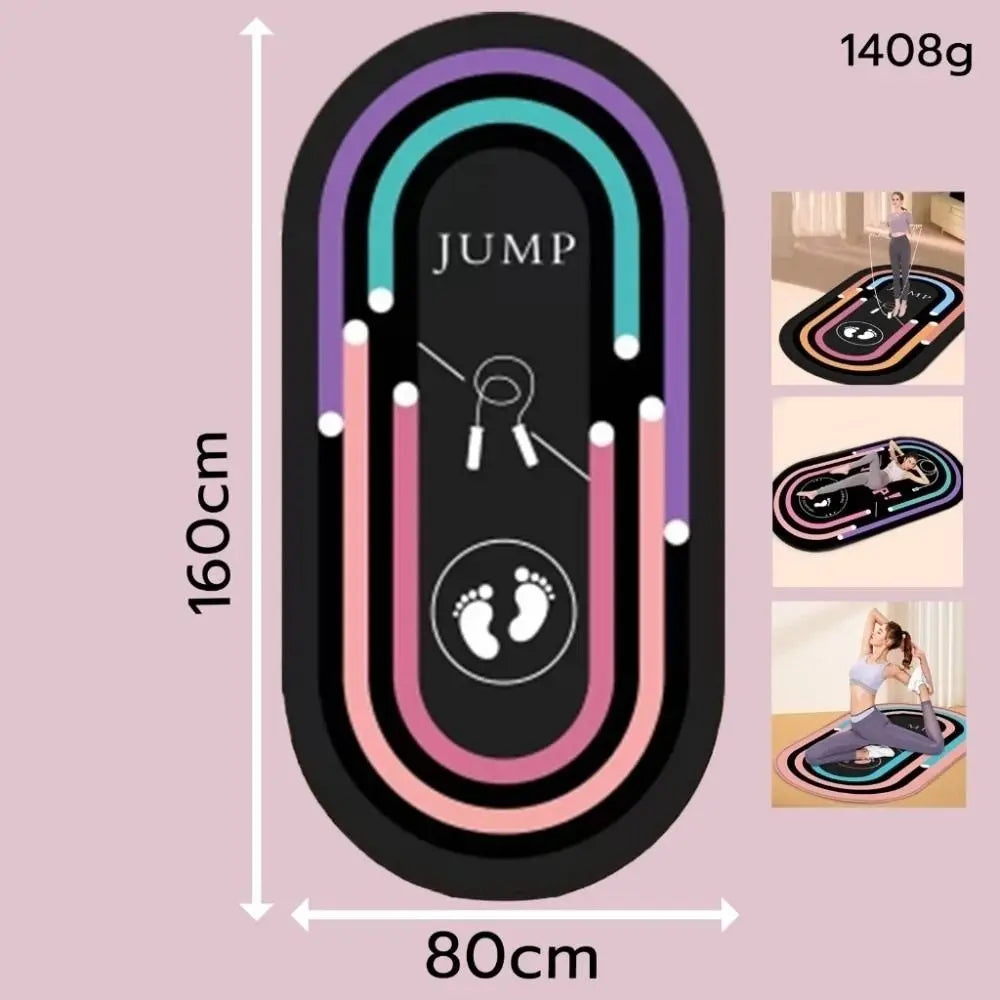 New Soundproof Yoga Mat Purple Black Thickened Fitness Board// High Density Jumping Rope Mat Women Men - GilloServ