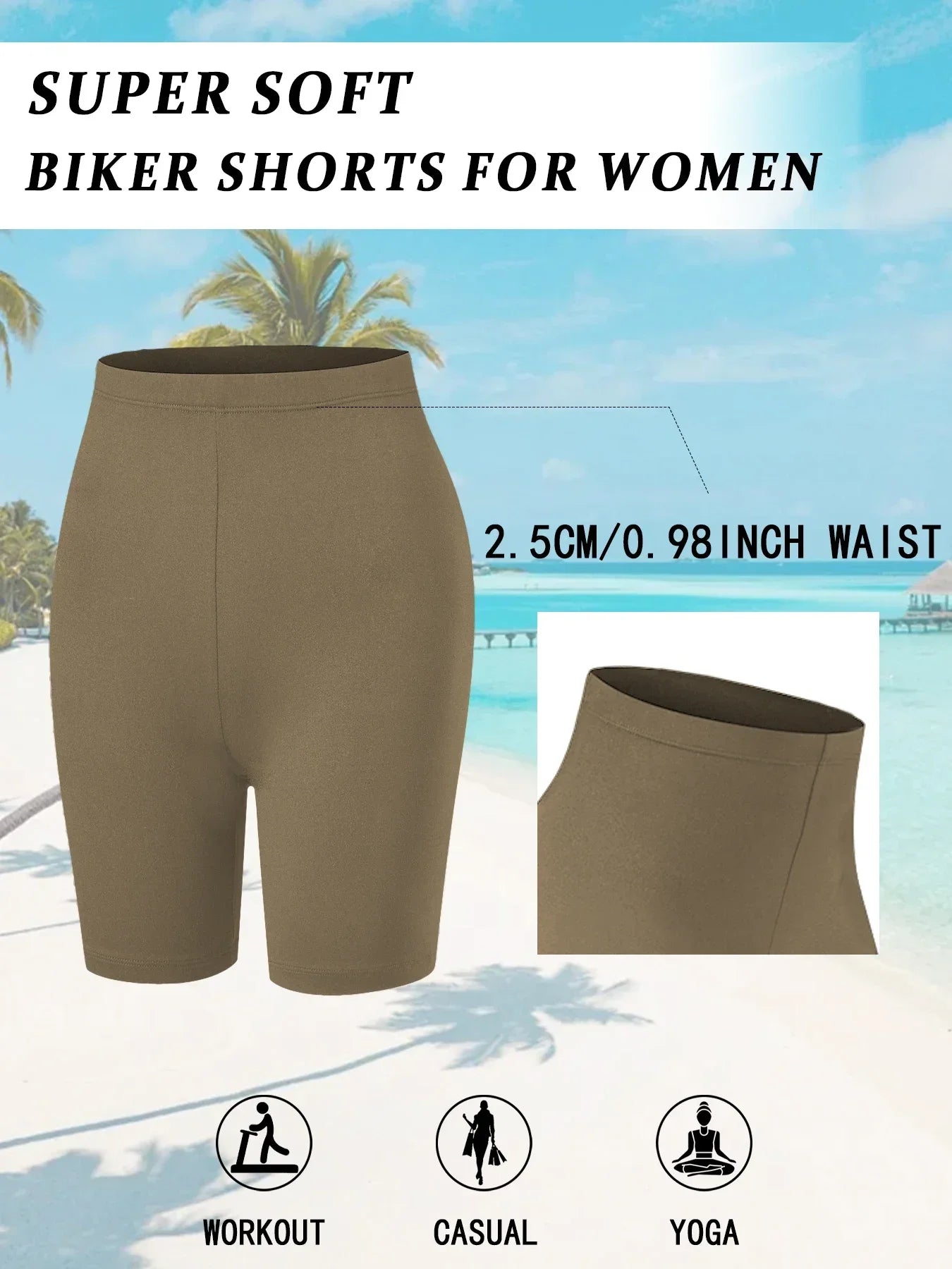Women's Super Soft Biker Shorts// High Stretchy No See Through Workout Yoga  Pants - GilloServ