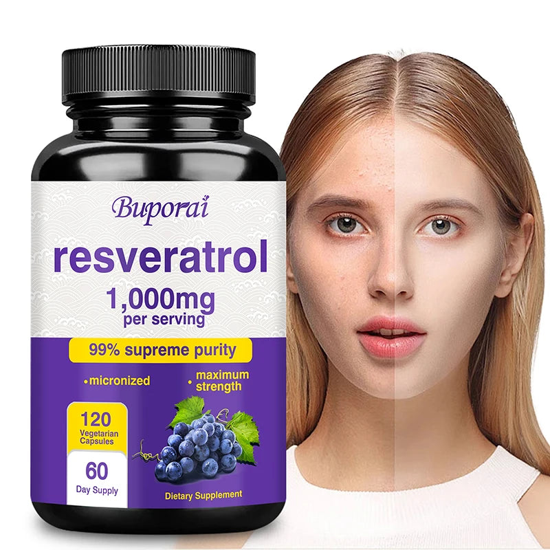 Resveratrol Capsules - Antioxidant Supplement To Support Circulatory Health and Overall Wellness - Non-GMO - GilloServ