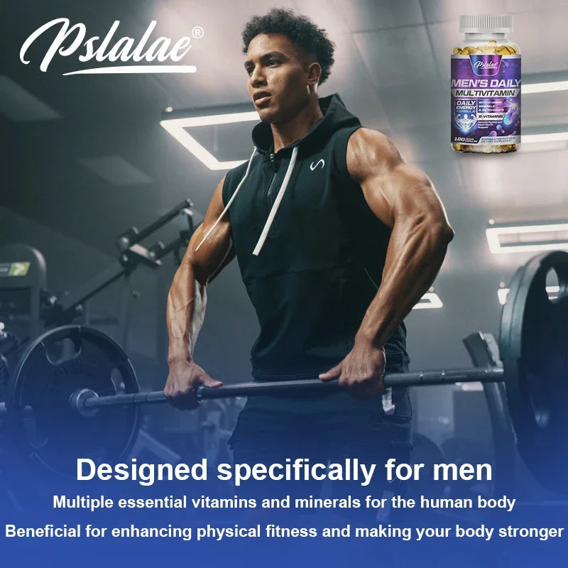 Men's Daily Multivitamin Supplement - Provides Cognitive Brain Health, Energy and Stamina, and Muscle Mass - GilloServ