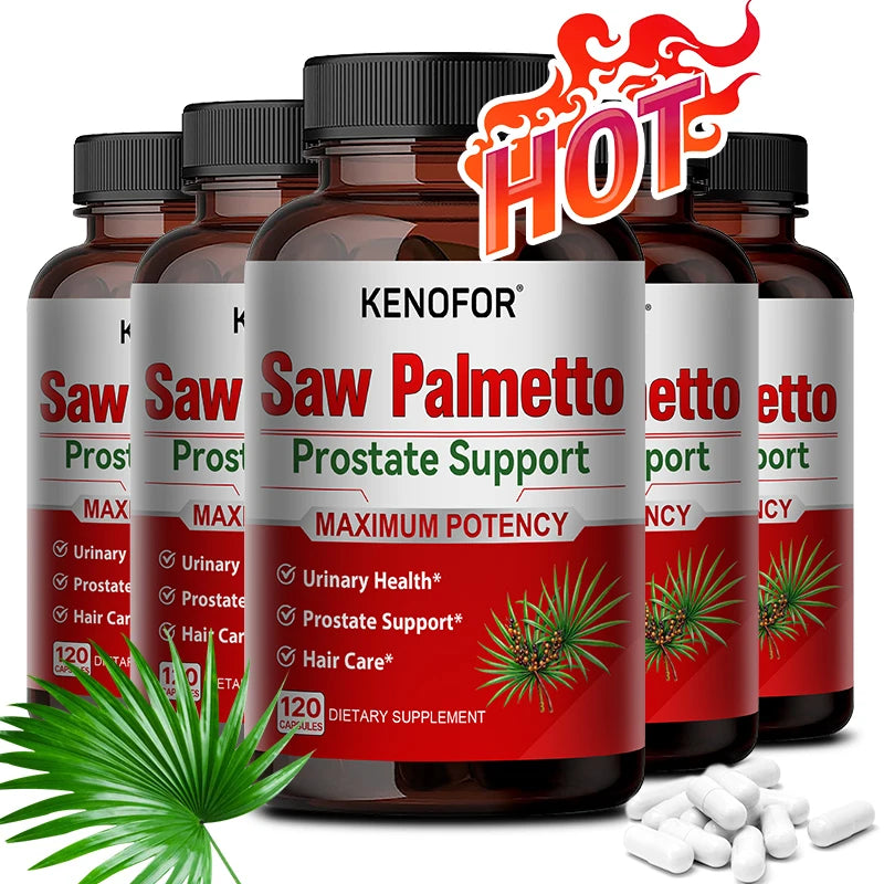 KENOFOR Saw Palmetto Extract Supplement - Supports Good Sleep, Prostate and Urinary Tract Health, Promotes Hair Growth - GilloServ