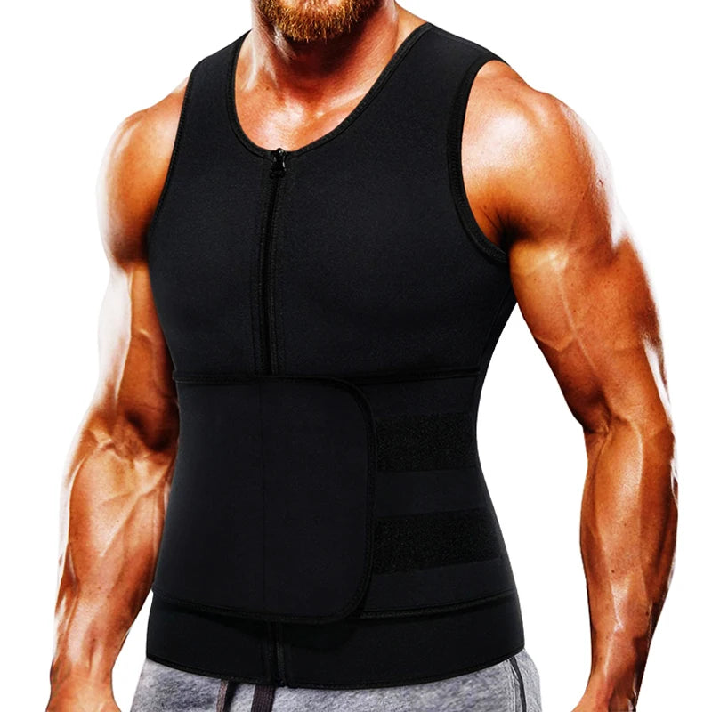 Workout Thermal Shirts Shapewear //Neoprene Sauna Vest Body Shaper// Men Weight Loss Jacket Sports Top Slimming Waist Trainer Corset - GilloServ