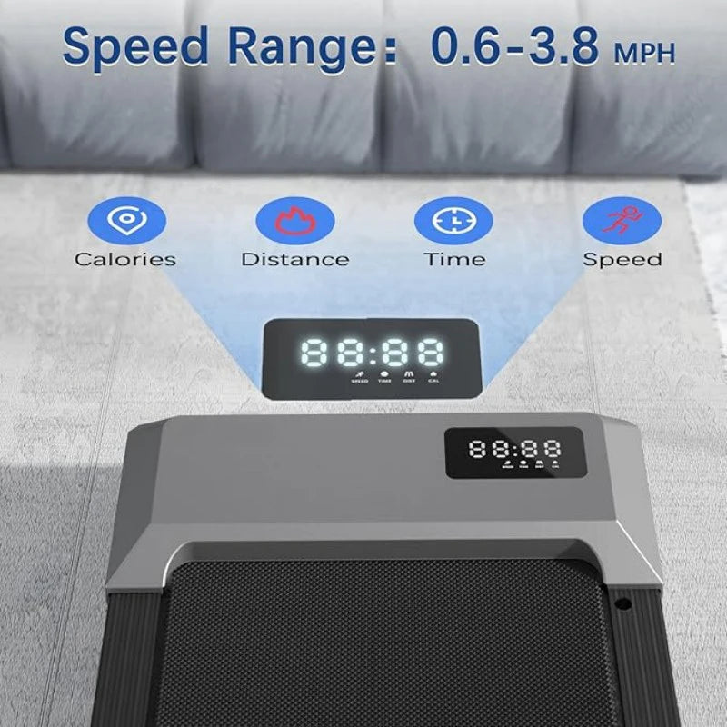 300lbs Treadmill for Home 2.5HP Treadmills Walking Pad LCD Digital Data Display - GilloServ