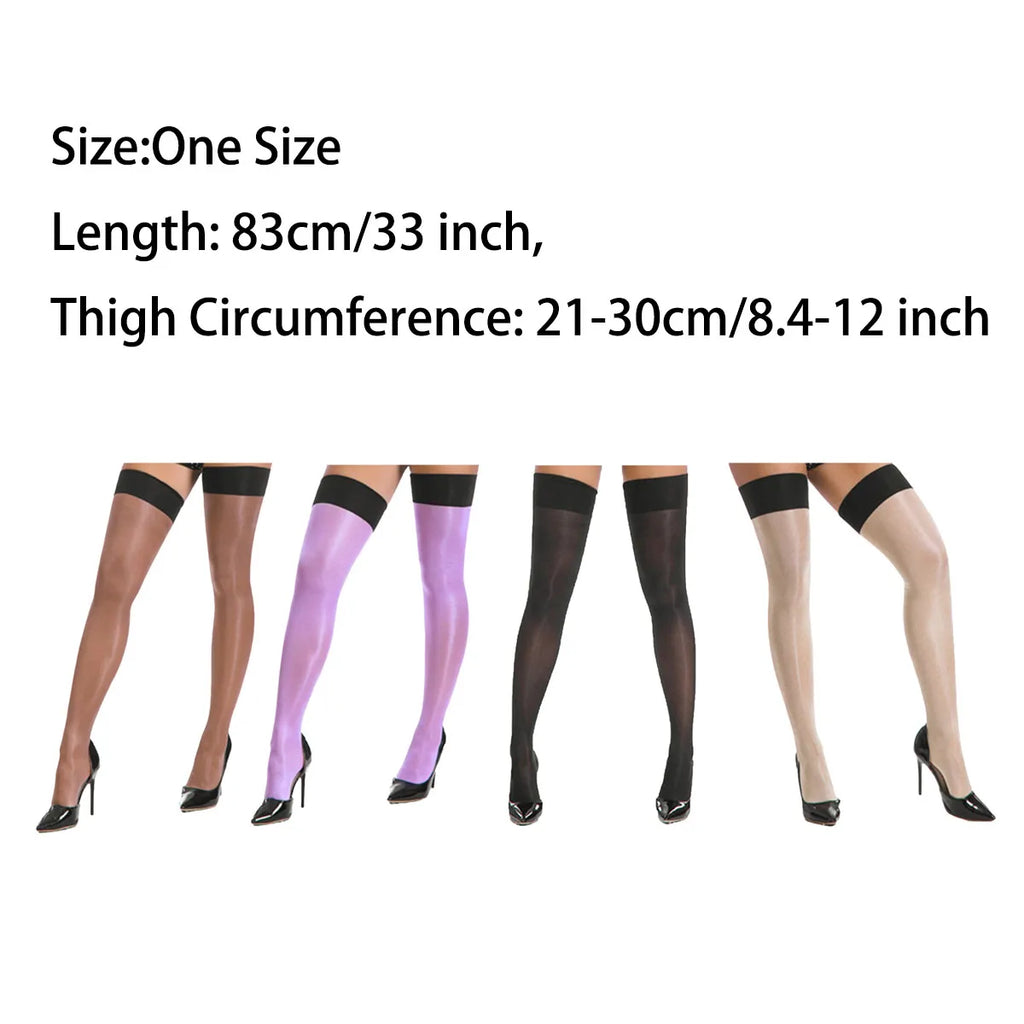 Women Ultra Thin Glossy Tights Sexy Leggings Shiny Stretch Yoga Pants Ballet Dance Workout Fitness Sports Tights Underwear - GilloServ
