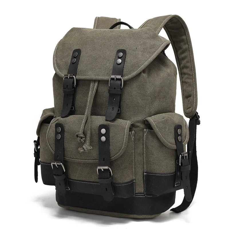 Vintage Canvas Backpacks for Men Laptop Daypacks Waterproof Rucksacks - GilloServ