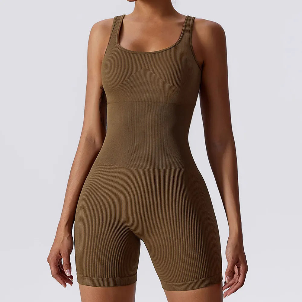 Self Comfort Jumpsuit Suits For Fitness Ribbed Gym Set for Workout - GilloServ