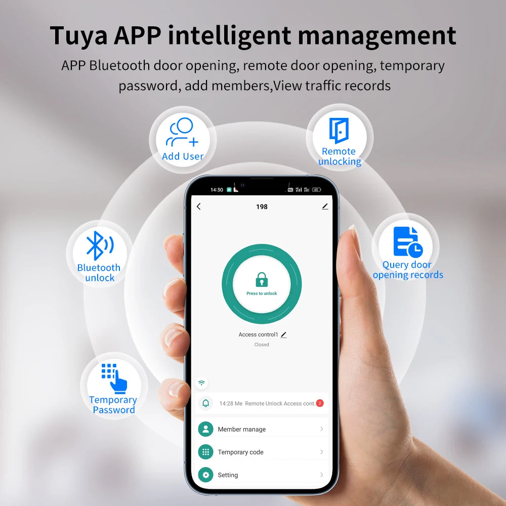 5 inch Touch Screen Server WIFI Tuya Face Recognition Fingerprint Access Control With RFID Reader Face Time Attendance Machine - GilloServ