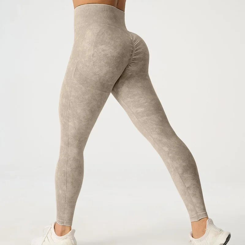 High Waisted Frosted Yoga Pants External Wear Hip Lifting Training Fitness Pants - GilloServ