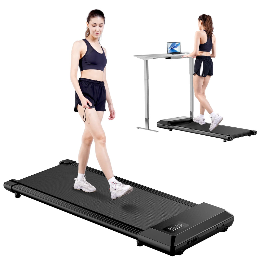 2 in 1 Walking Pad Mini Treadmill Portable for Home & Office /LCD Screen Max 250lbs/ Quiet Treadmills - GilloServ