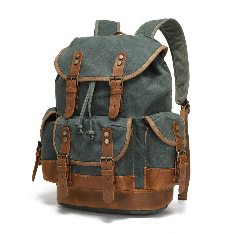 Vintage Canvas Backpacks for Men Laptop Daypacks Waterproof Rucksacks - GilloServ
