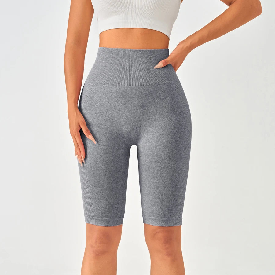 Women Sports Leggings Sportswear Seamless Yoga Shorts w/Tummy Control - GilloServ