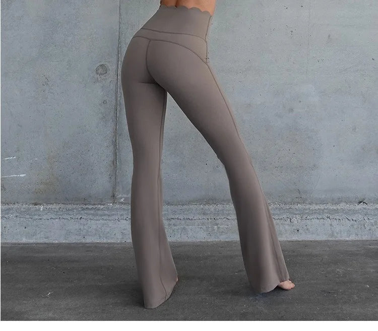 Sports Yoga Flared Pants Women New Gym Leggings High Waist - GilloServ