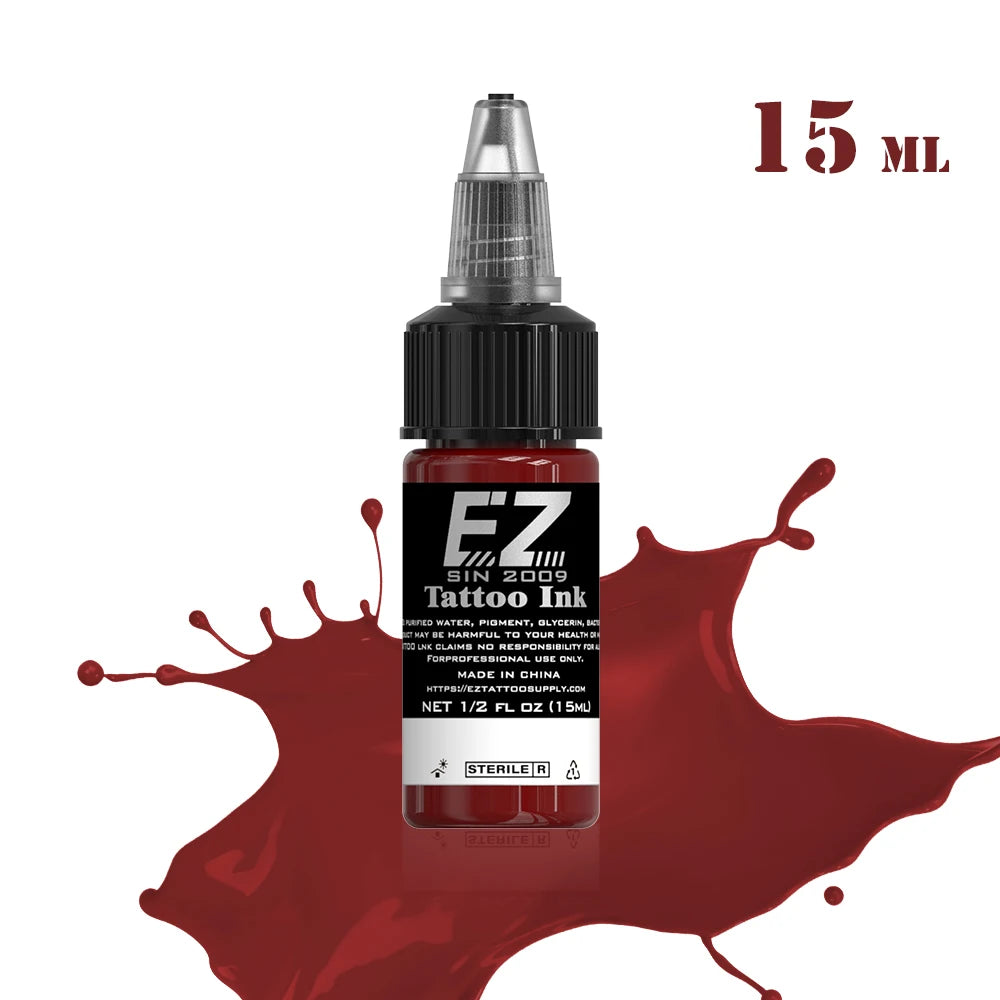 EZ Best Tattoo INK 25 Colors  1/2 oz 15ml/Bottle 3D Makeup Beauty Skin - GilloServ