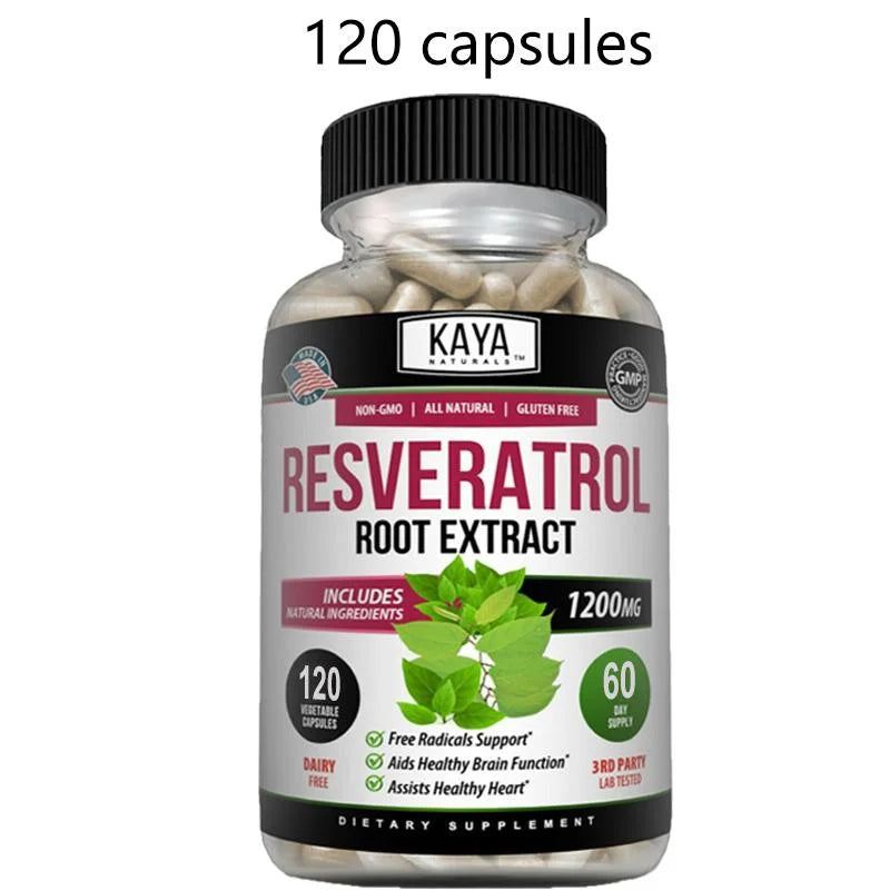 Resveratrol Capsules - Antioxidant Supplement To Support Circulatory Health and Overall Wellness,Promotes Cardiovascular Support - GilloServ