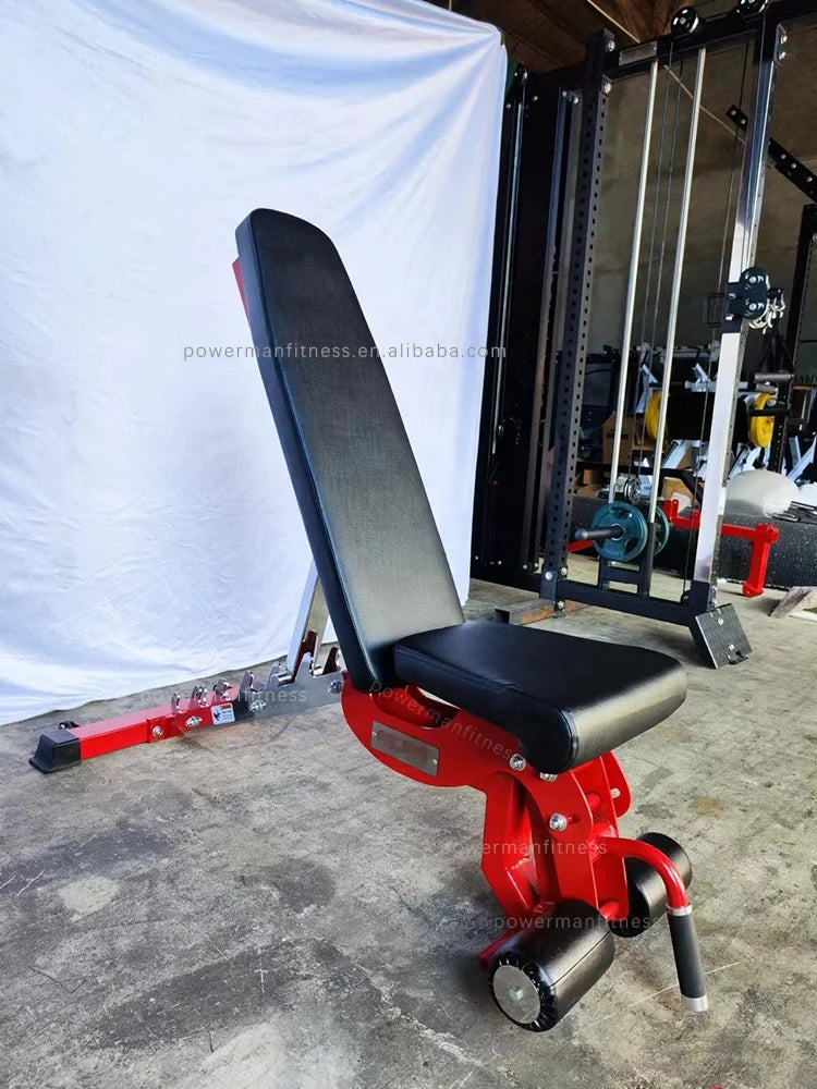 Fitness Equipment Home Gym Strength Training Red Adjustable Workout Weight Bench - GilloServ