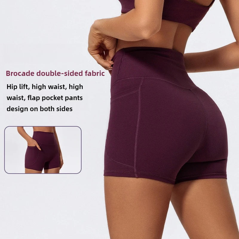 LezyanXR Yoga Leggings Quad Pants Moisture Wicking Quick Drying Breathable Fitness Sports Gym Workout Clothes Shorts for Women - GilloServ