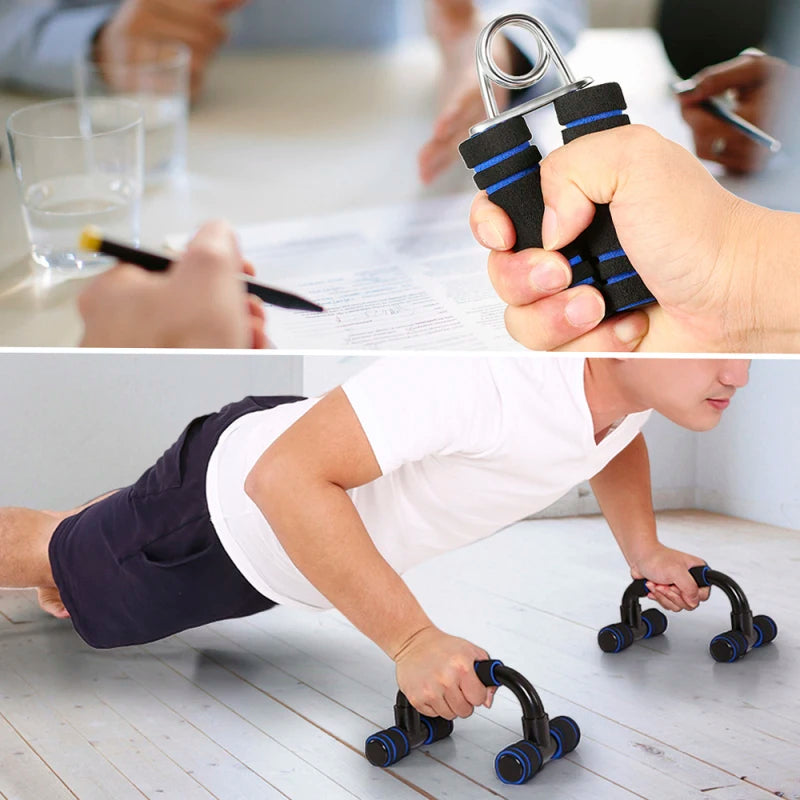 5-In-1 AB Wheel Roller Kit with Push-Up Bar//Jump Rope//Hand Gripper and Knee Pad Abdominal Core Carver Fitness Workout - GilloServ