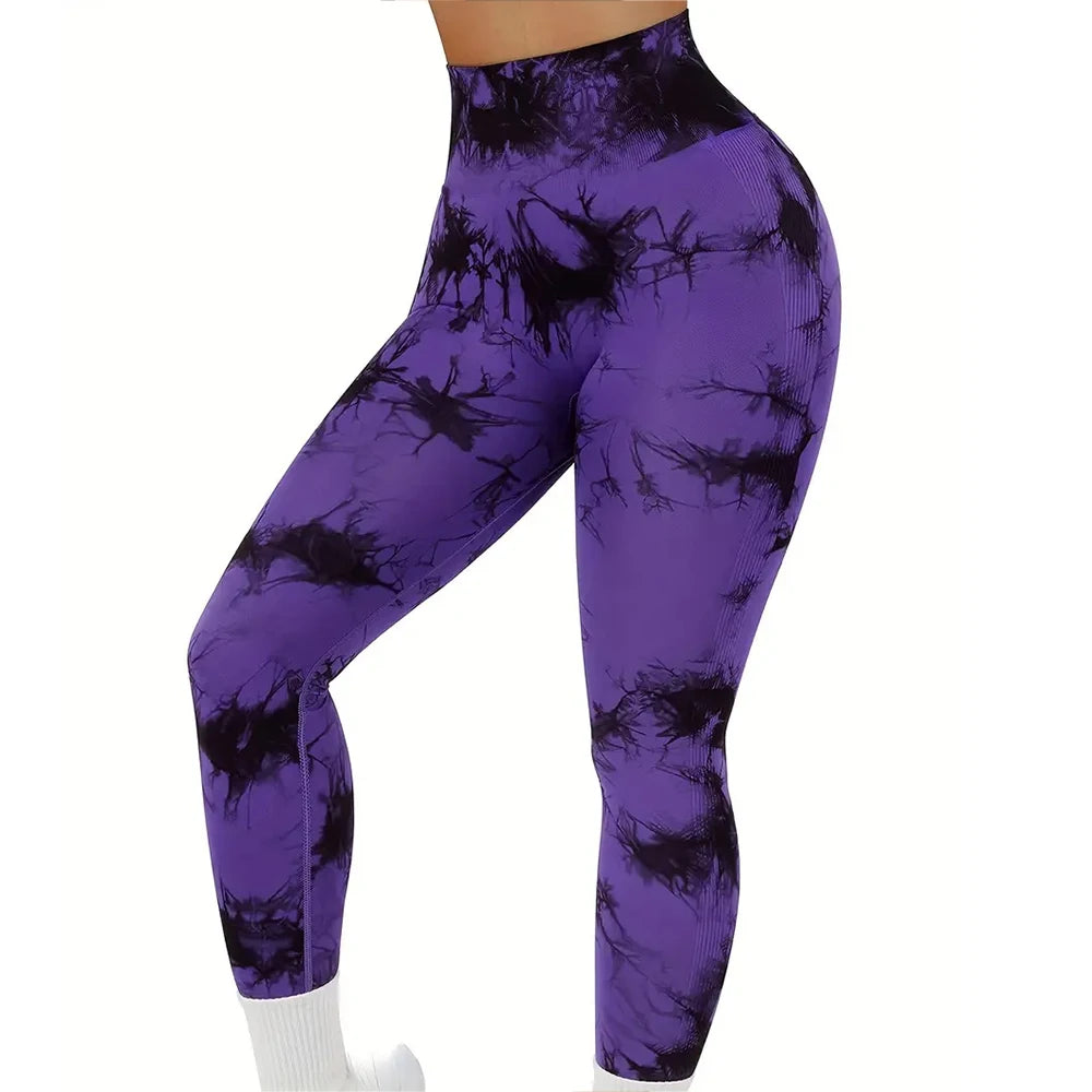 High Waist Tie Dye Yoga Leggings for Women - Perfect for Running, Fitness, and Gym Workouts - Comfortable and Stylish Activewear - GilloServ