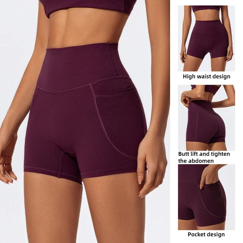 LezyanXR Yoga Leggings Quad Pants Moisture Wicking Quick Drying Breathable Fitness Sports Gym Workout Clothes Shorts for Women - GilloServ