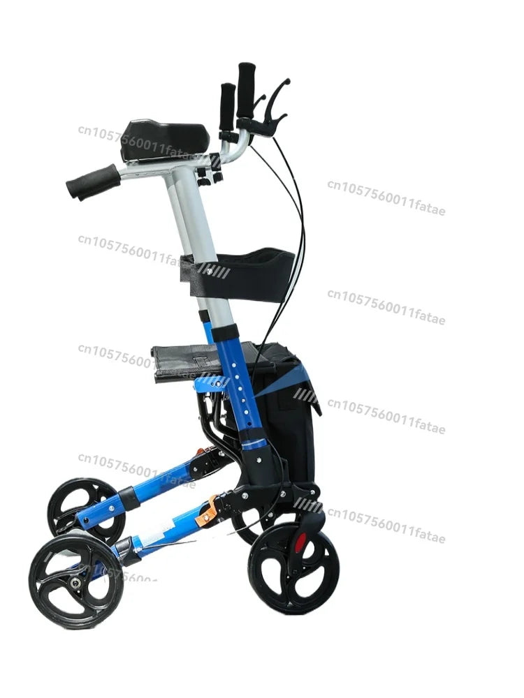 Portable Assistive Walking Support Rollator，Foldable Walker with Seat & Adjustable Height - GilloServ