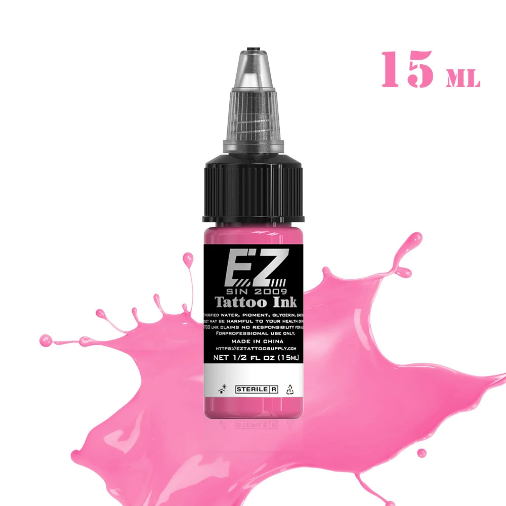 EZ Best Tattoo INK 25 Colors  1/2 oz 15ml/Bottle 3D Makeup Beauty Skin - GilloServ