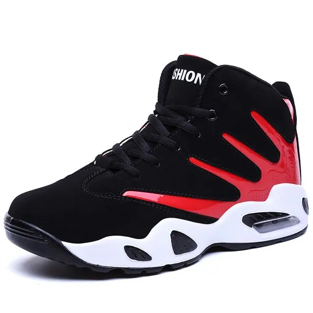 Large Size PU Leather Sports Shoes for Men High Top Sneakers - GilloServ