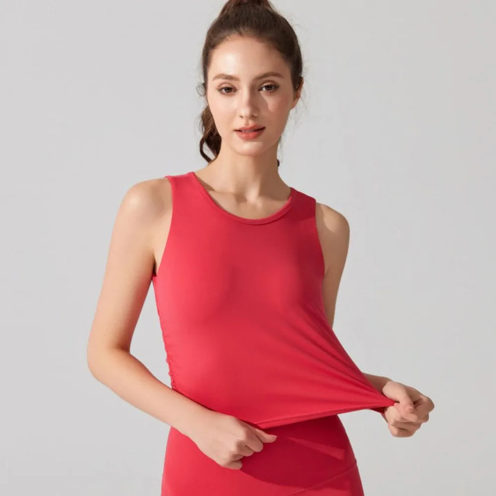 Women's Sports Bra Top with Built-in Padded Cups Breathable Yoga Vest - GilloServ