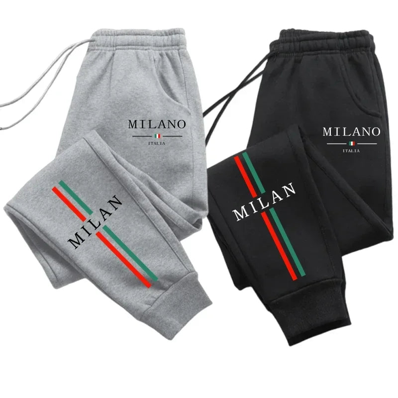 Hot Sale Milan City Printed Jogger Pants// High Quality Men's Autumn Winter Casual Sports Sweatpants Outdoor Running Wear - GilloServ