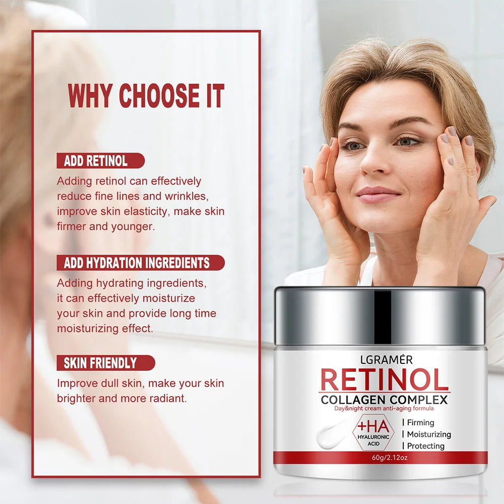 Retinol Wrinkle Removing Cream/ Anti Aging Firming Lifting/Fine Lines Whitening Moisturizing Brightening Skin Care Cosmetic - GilloServ