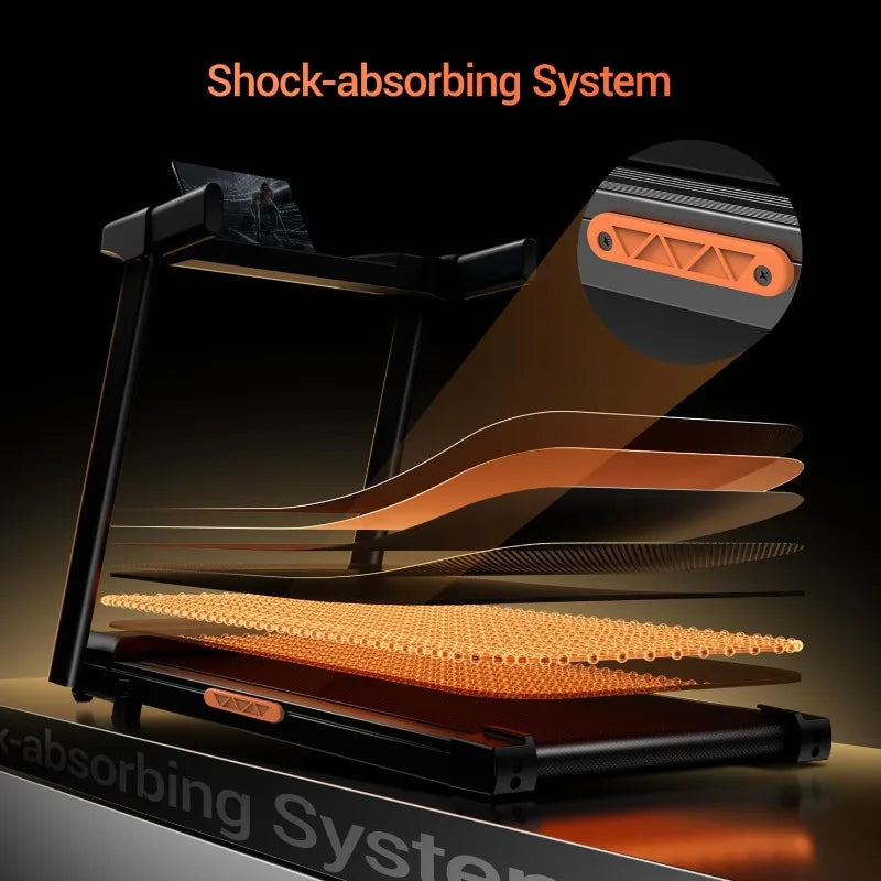 12% Incline Treadmill with Handle, 3-in-1 Portable Treadmills for Home, Foldable Treadmills with 300 Lbs Weight Capacity - GilloServ