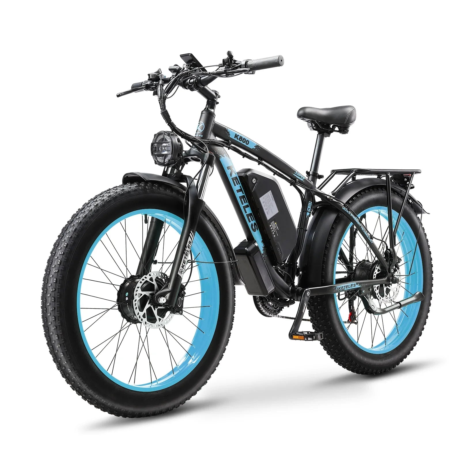 Electric Bike 2000W 48V 23AH 26inch Fat Tire Hydraulic brakes Ebike 21Speed Mountain Snow - GilloServ