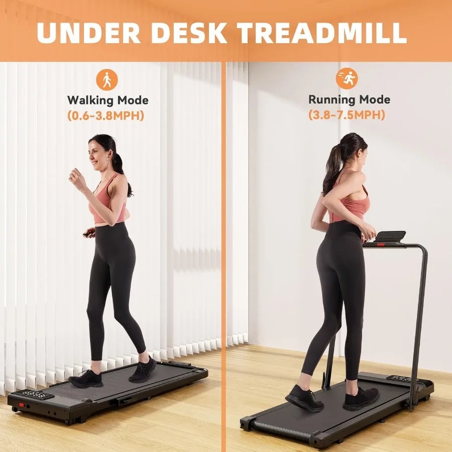 3 in 1 Walking Pad Treadmill 300 Weight Capacity Foldable Treadmill 3.0HP Low Noise Under Desk Treadmills for Home Office with - GilloServ