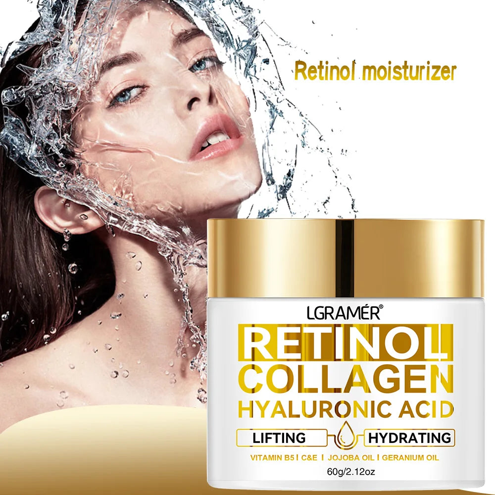 Retinol Face Cream Moisturizing Wrinkle Remover Collagen Hyaluronic Acid Creams Skin Care Cosmetic for Women&Men - GilloServ