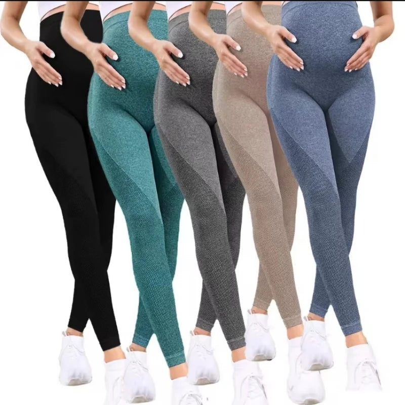 Women's Maternity Leggings Over The Belly Full Length Pregnancy Yoga Pants - GilloServ