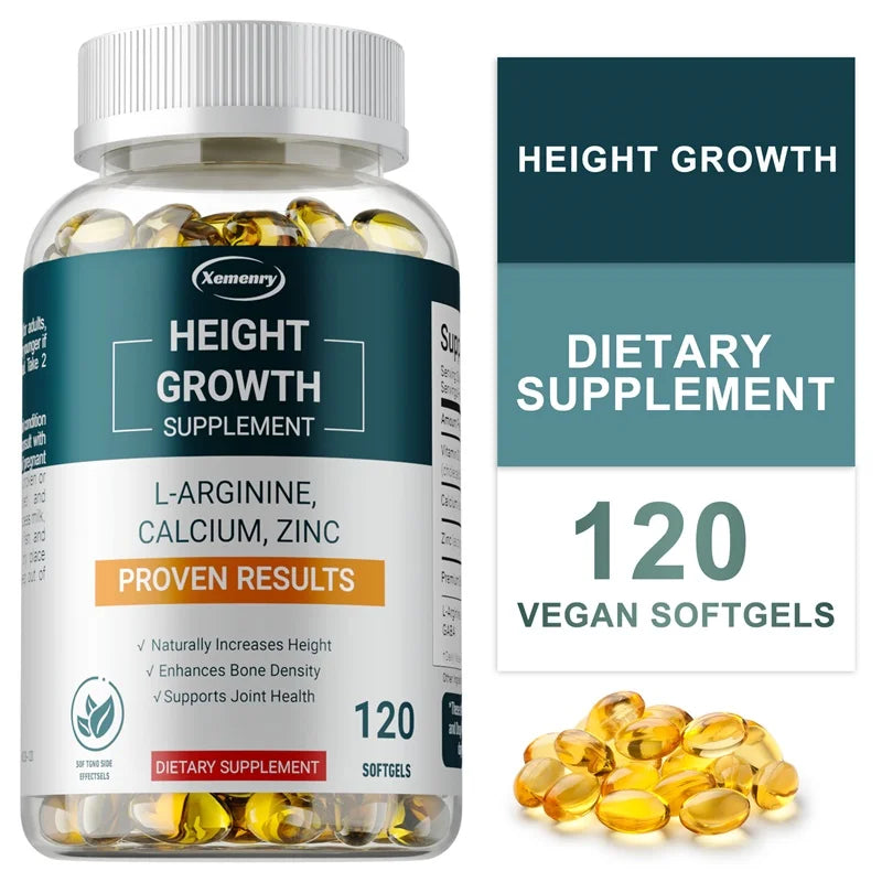 Height Growth Supplements - Supports Bone and Joint Health, Natural Height Growth, Promotes Absorption, and Boosts Immunity - GilloServ