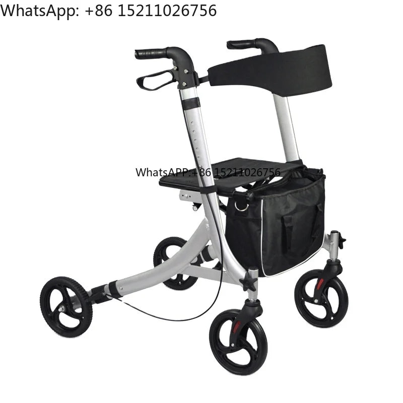 Mobility Aids Elderly Adults Seniors, Outdoor Foldable Walker Rollator, Cerebral Palsy Disabled Elderly - GilloServ