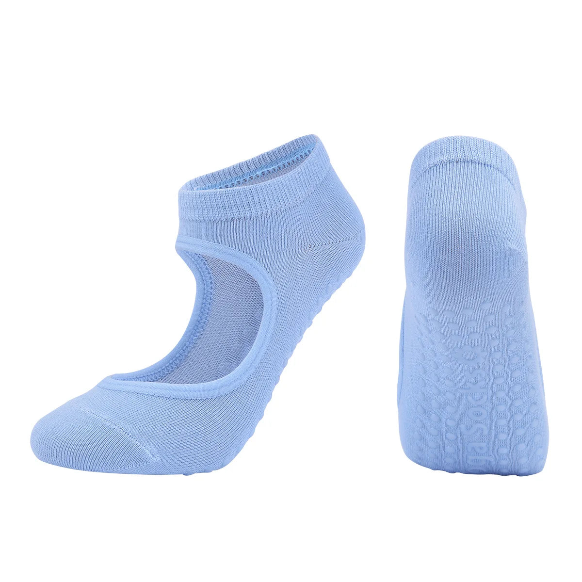 High Quality Women Pilates Socks Anti-Slip Breathable Backless Yoga Socks Ankle Ladies Ballet Dance Sports Socks for Fitness Gym - GilloServ