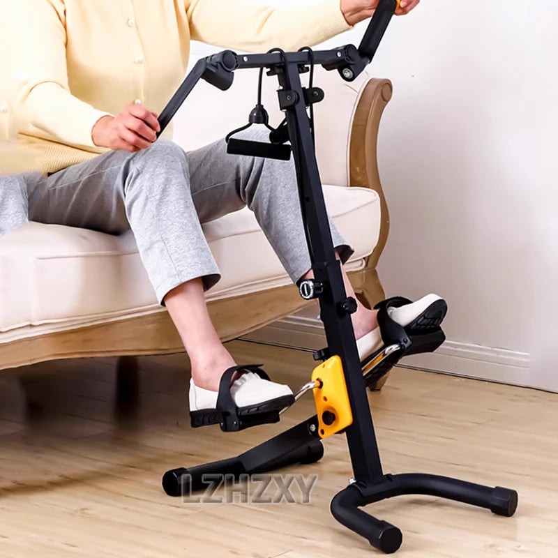 Indoor Mini Fitness Exercise Bike Treadmill Vertical Rehabilitation Bicycle Handrail Cycling Stepper Leg Pedal Trainer new - GilloServ