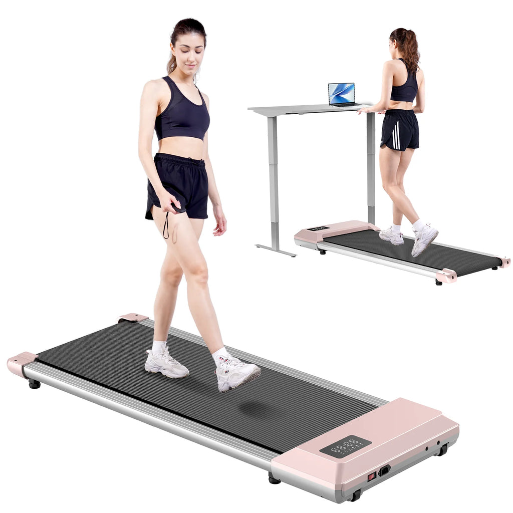 2 in 1 Walking Pad Mini Treadmill Portable for Home & Office /LCD Screen Max 250lbs/ Quiet Treadmills - GilloServ