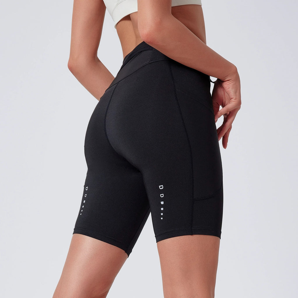 Men Women Yoga Running Shorts Pockets Outdoor Sports Half Pants Tights Exercise Fitness Gym Cycling Shorts Leggings Quick Drying - GilloServ