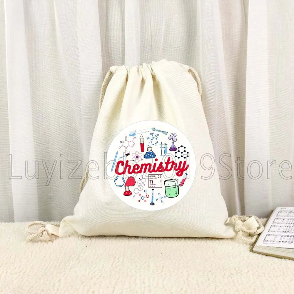 Funny Chemistry Biology Science Art Cute Gifts Canvas Drawstring Bags - GilloServ