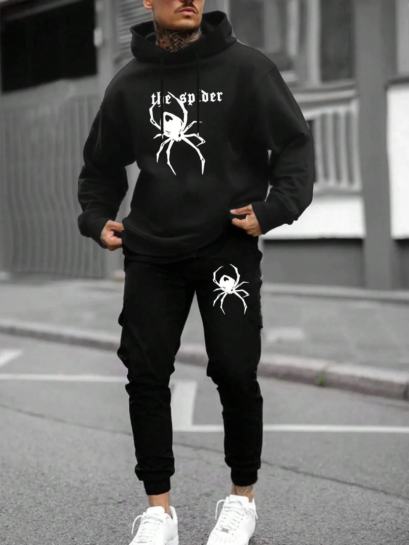 Tracksuit Sets Men's Casual Fleece Warm Hoodies Pants 2PCS Mens Long Sleeve Sport Suit Male Pullover Hoodies Sports Clothing - GilloServ