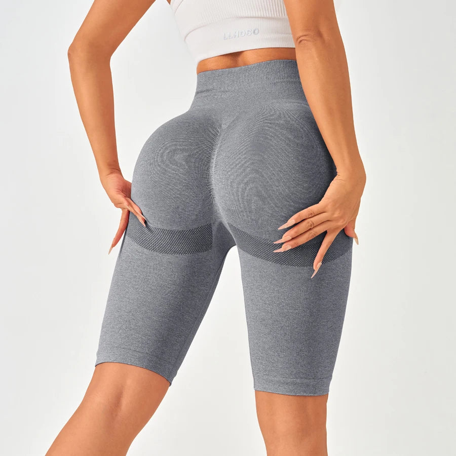 Women Sports Leggings Sportswear Seamless Yoga Shorts w/Tummy Control - GilloServ